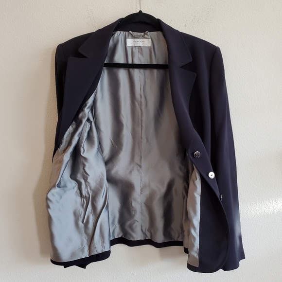 Tahari Black Button Front Blazer - Picture 8 of 14
